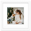 Golden State Art, 12x12 Solid Wood Frames with Tempered Glass, Display 12x12 or 8x8-inch Pictures, White, Wall Display