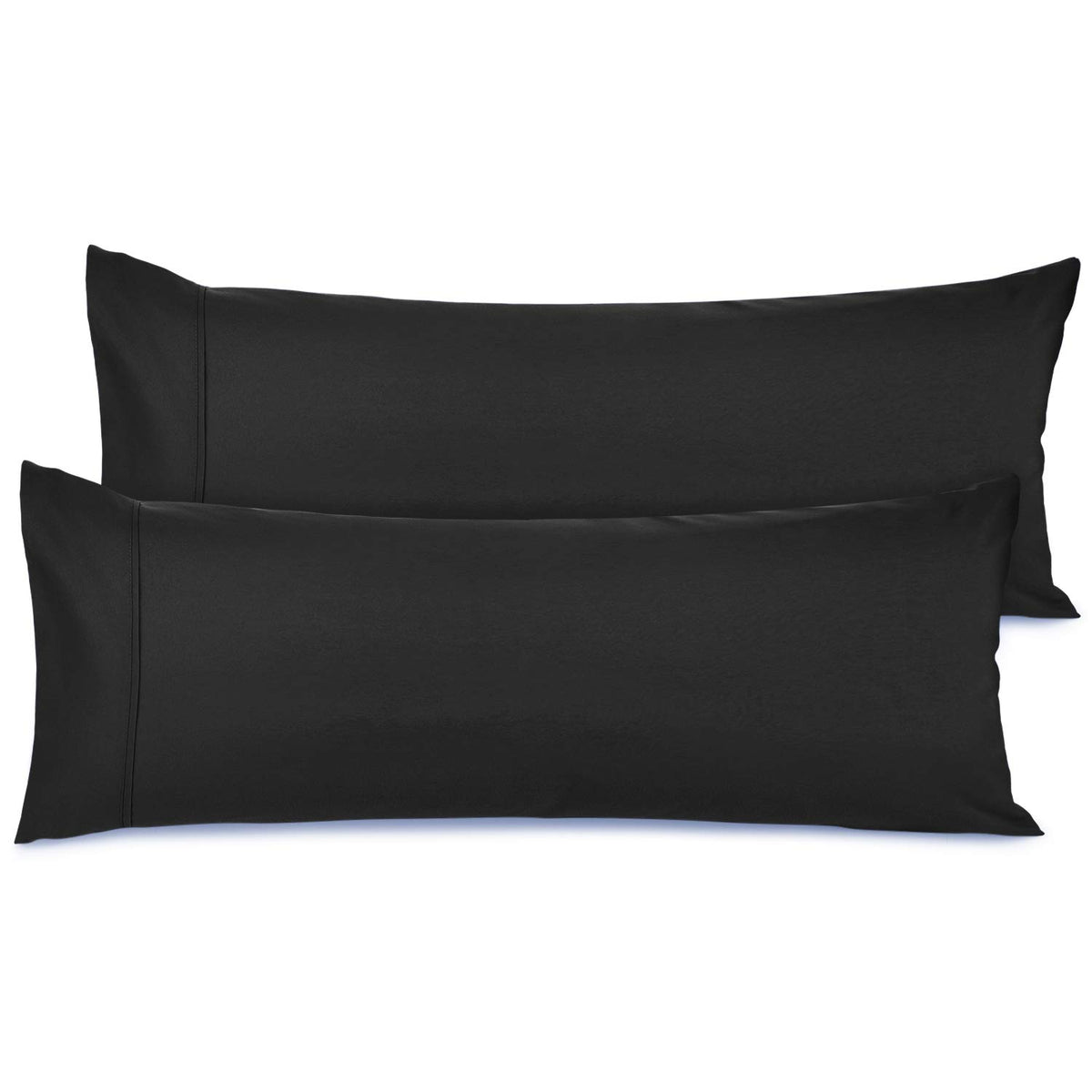 Nestl Body Pillow Cover - Soft Body Pillow Pillowcase - Lightweight Black Pillowcase - Microfiber Body Pillow Case Cover - 20X54