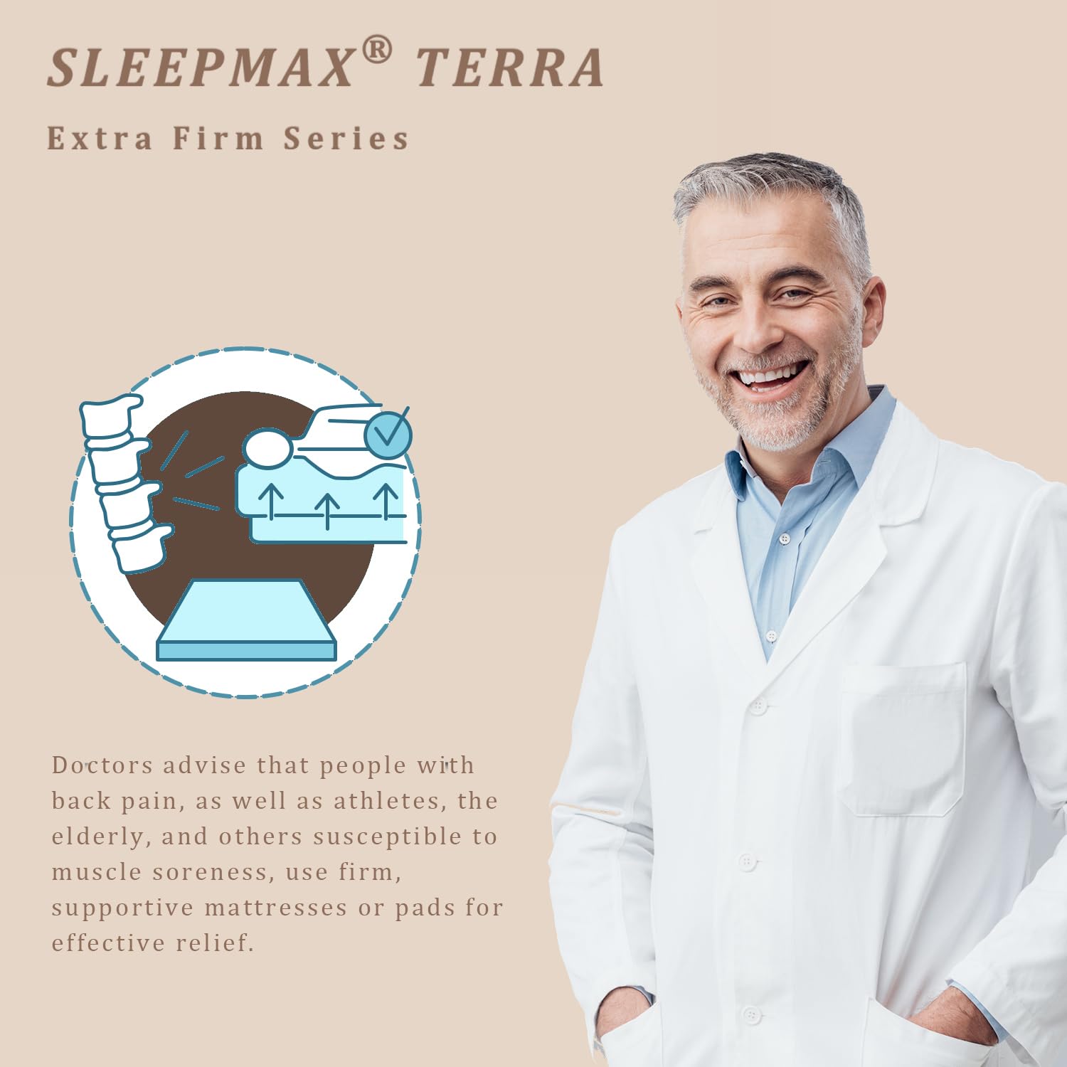 Sleepmax Extra Firm Mattress Topper Queen Size 3 Inch - Firm Memory Foam Mattress Topper For Pain Relief - Ventilated High Densi