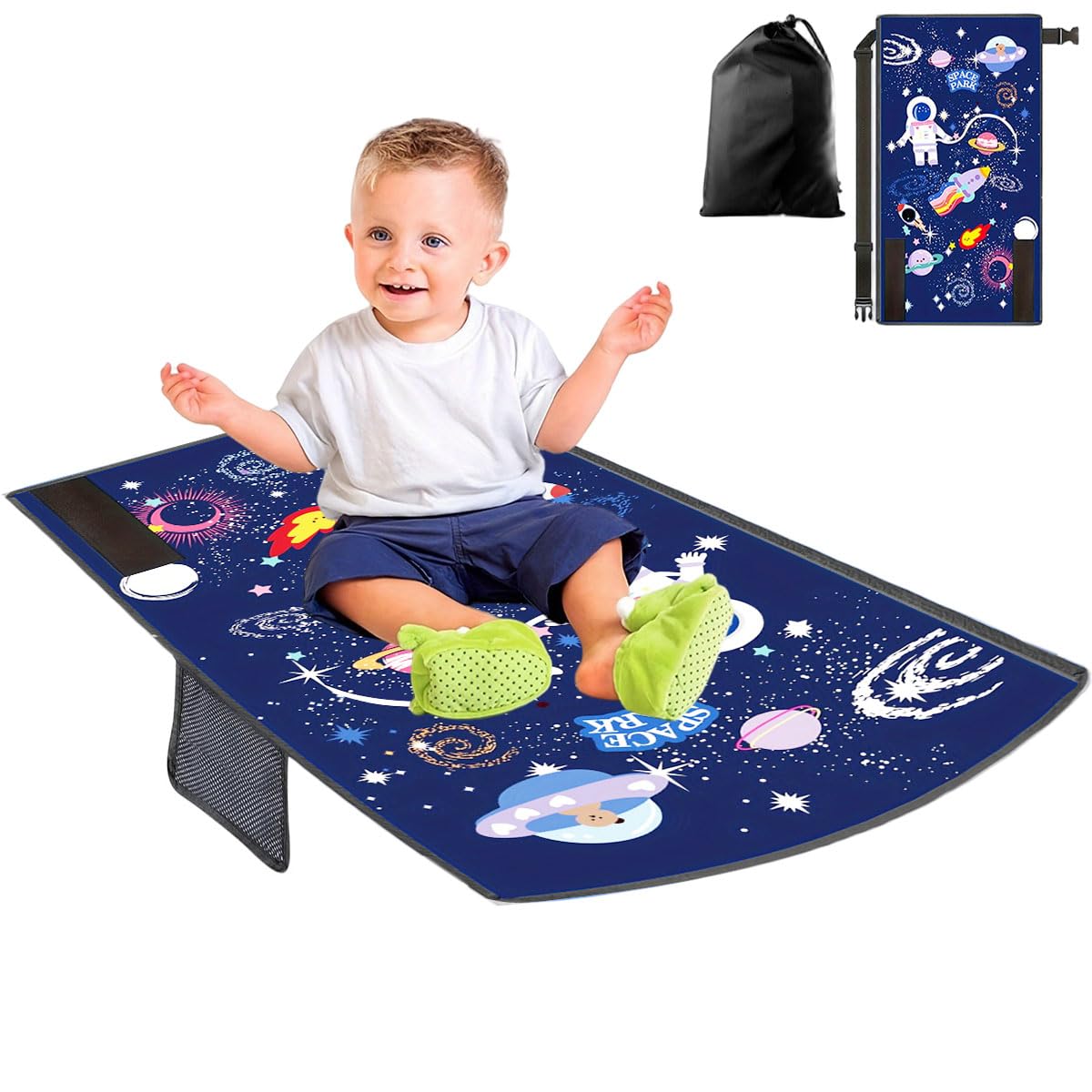 Hasthip Portable Airplane Bed For Kids, Airplane Footrest Kids Bed Flight Seat Extender For Baby, Planeseat Extender, Portable B