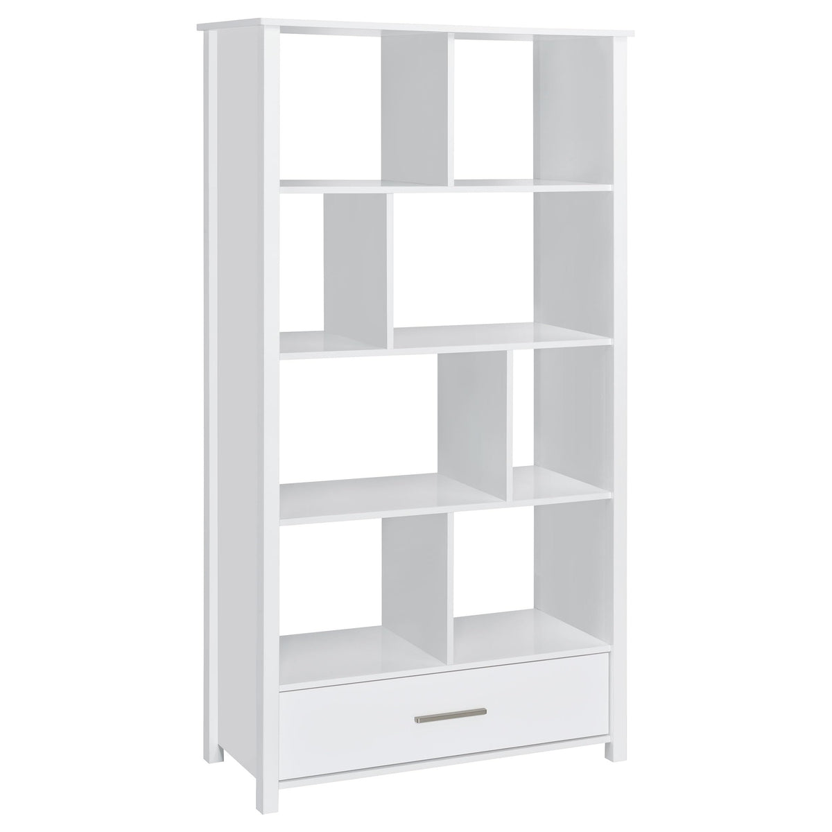 Coaster Home Furnishings Dylan 68-inch 4-Shelf Storage Bookshelf White High Gloss