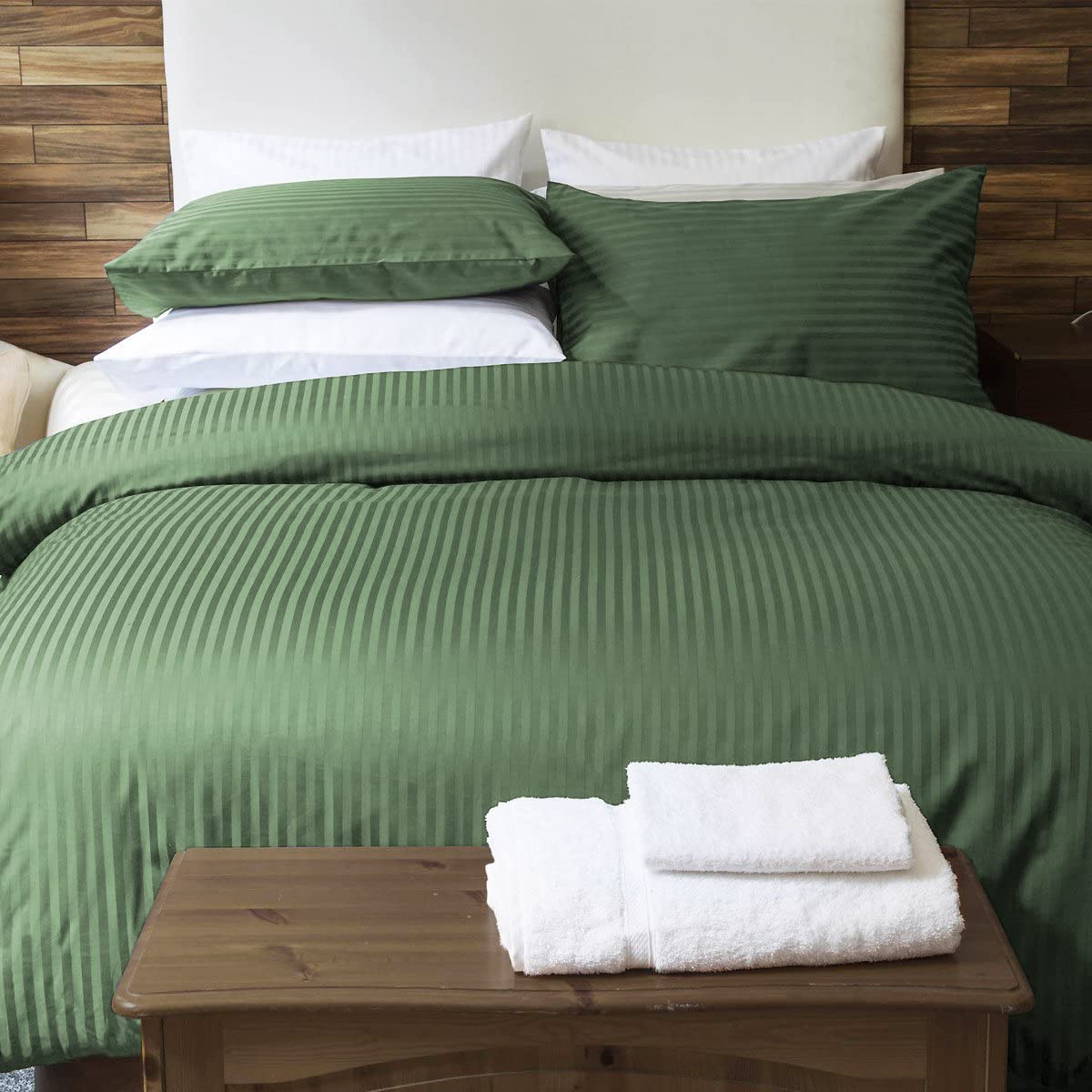 Vocal Store Microfiber 2Piece Quilt/Duvet/Comforter Cover Set  Single Size (66x90inch, Duvet with Pillow Cover, Green)