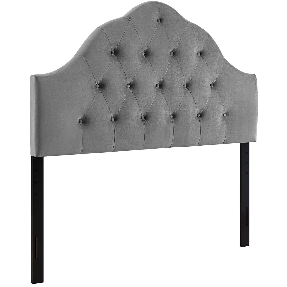 Modway Sovereign Queen Diamond Tufted Performance Velvet Headboard, Gray