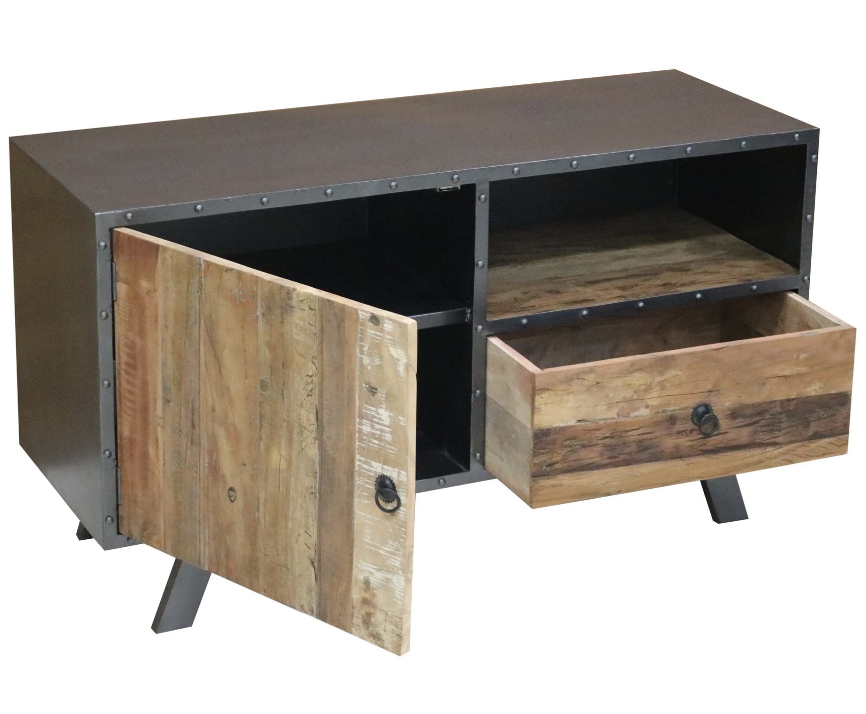 Progressive Furniture Outbound Console, 43&quot; W x 16&quot; D x 24&quot; H, Tan/Gray