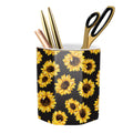 Waveyu Pen Holder, Pencil Holder For Desk Floral Pattern Pencil Cup For Girls Kids Durable Ceramic Desk Organizer Makeup Brush H