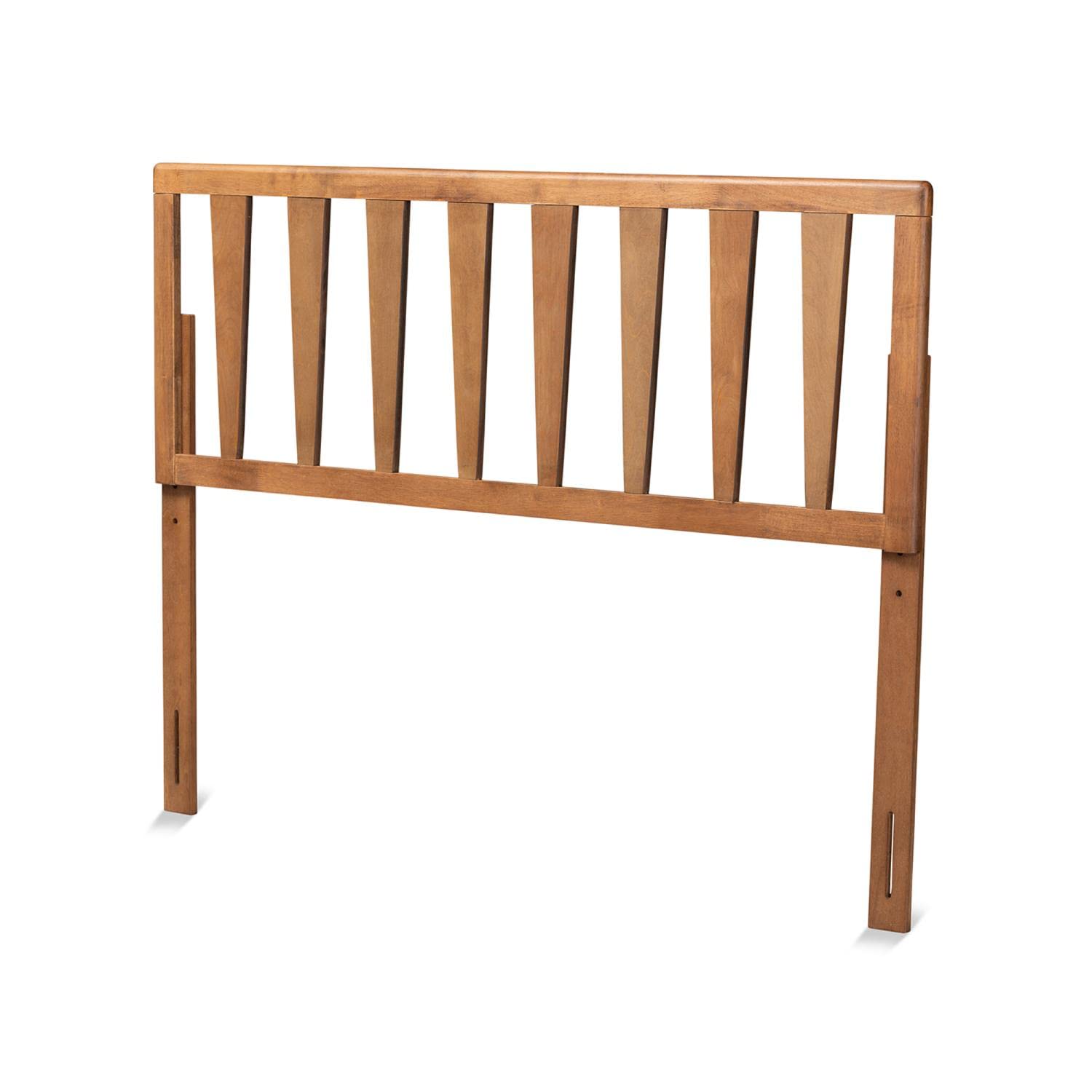 Baxton Studio Duncan Modern and Contemporary Ash Walnut Finished Wood Full Size Headboard