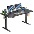 Zibbizo Electric Height Adjustable Standing Desk, 48x24 Inches, Ergonomic Sit-to-Stand Rising Computer Table for Home Office