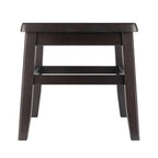 Winsome Kaya 2-Piece Conductor Stool Set, 12H in, Solid Wood, Coffee Finish