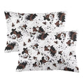 Cow Print Throw Pillow Cover Queen Size Set Of 2 Western Cow White Brown Cowhide Printed Lumbar Pillow Case Decorative Soft Stan
