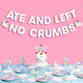 xo, Fetti Ate and Left No Crumbs Birthday Banner | Iridescent Foil, Girls Birthday Party Decor, Trendy Birthday Decorations, Pin