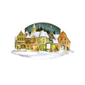 Alexander Taron Sellmer Seasonal Decorative 3D Village Scene - Replica of 1955 Design Christmas Advent Calendar - 8.5' H x 19'