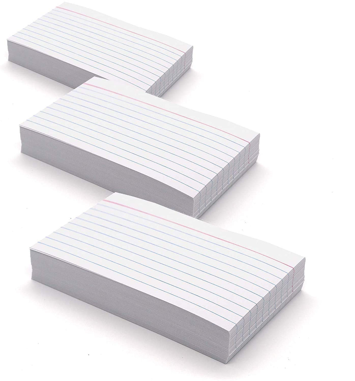 Emraw Ruled White Index Card Plain Back 4   X6    - For School, Home & Office (Pack Of 300 Count)