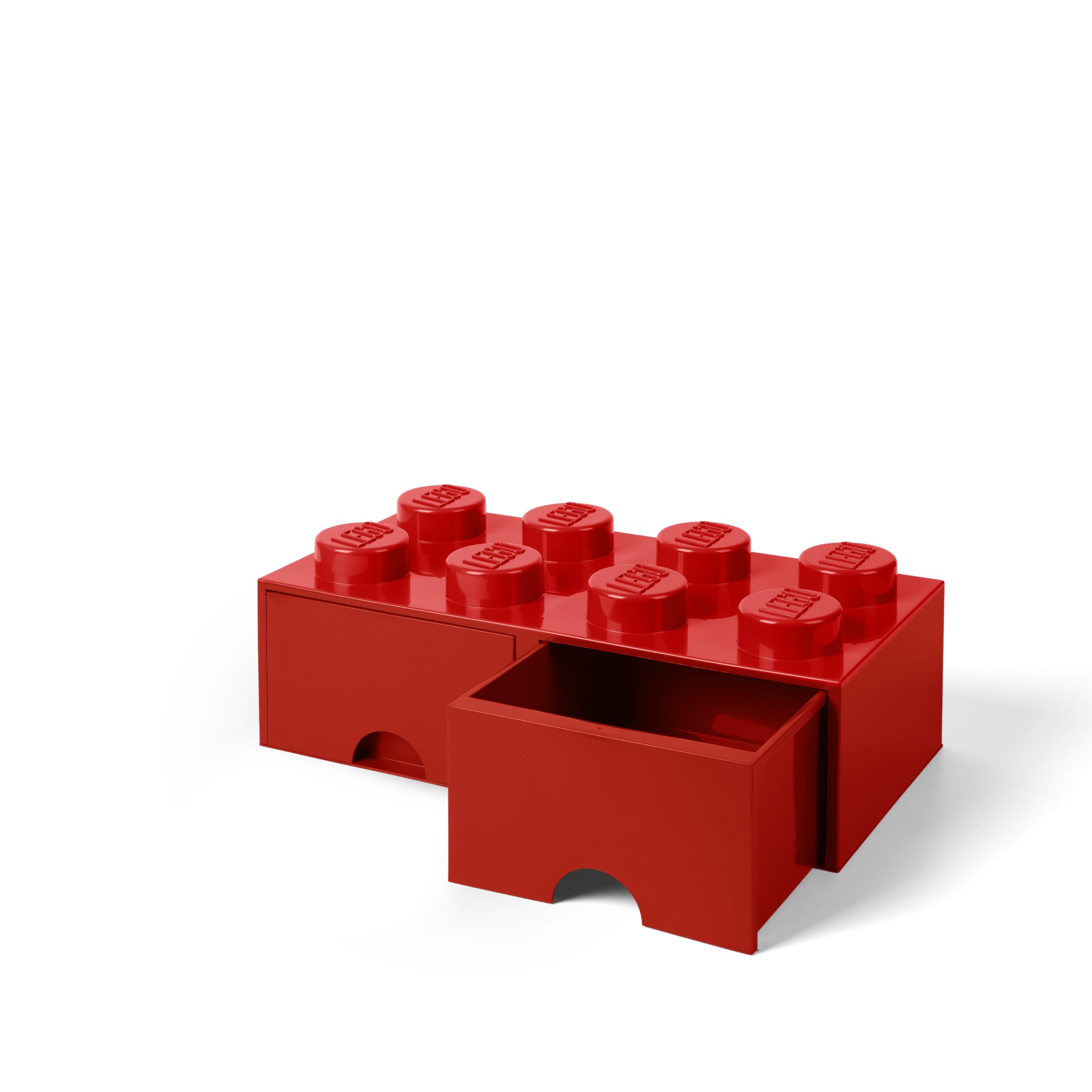 Room Copenhagen Lego Brick Drawer, 8 Knobs, 2 Drawers, Stackable Storage Box, Bright Red (40061730)