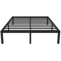 Upcanso 16 Inch Queen Bed Frame No Box Spring Required, Metal Platform Queen Size Bed Frames with 14 Inch Storage, 3,500 lbs Hea