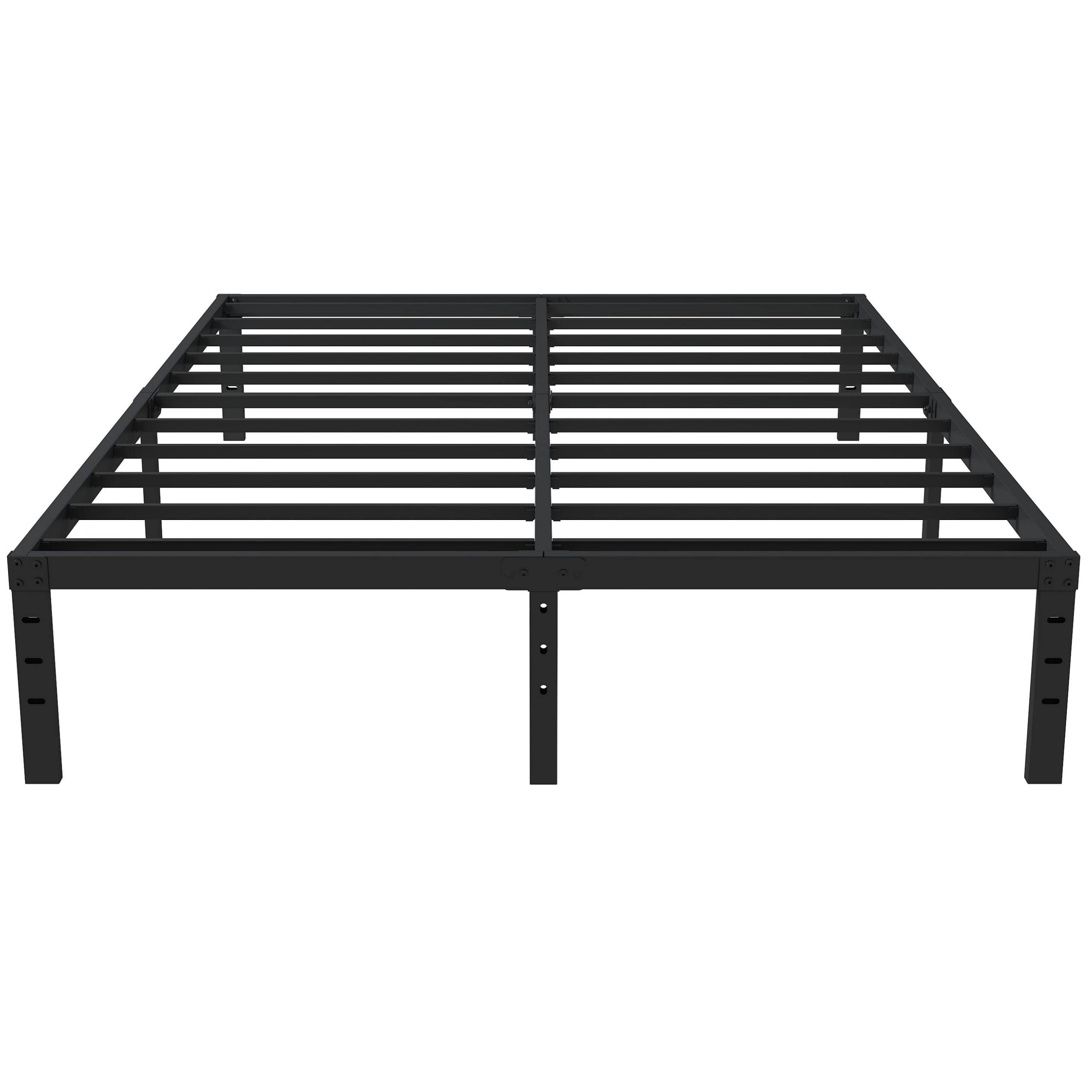 Upcanso 16 Inch Queen Bed Frame No Box Spring Required, Metal Platform Queen Size Bed Frames with 14 Inch Storage, 3,500 lbs Hea
