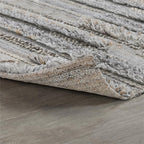Kosas Home Fallon 60 X 96 Striped Polyester Fabric Area Rug In Gray
