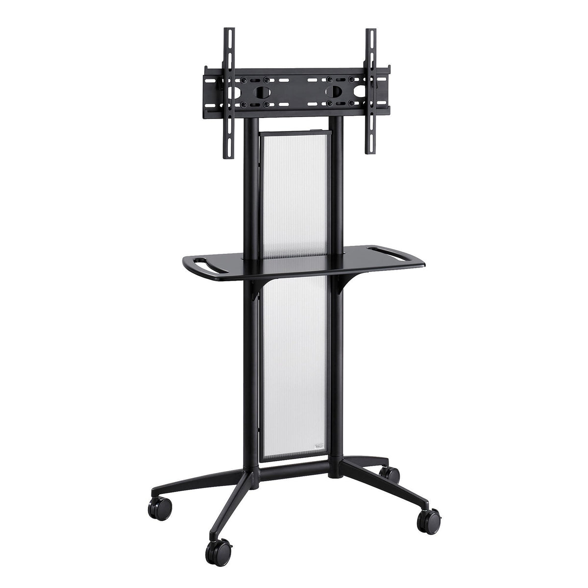 Safco Products 8926BL Impromptu Flat Panel TV Cart, Black Frame