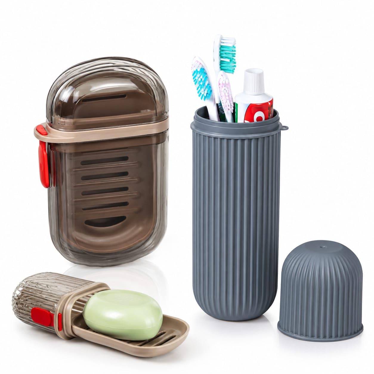 Sunflower Travel Soap Case For Bathroom & Travel | Leakproof Portable Soap Holder Box With Toothbrush & Toothpaste Storage Case 