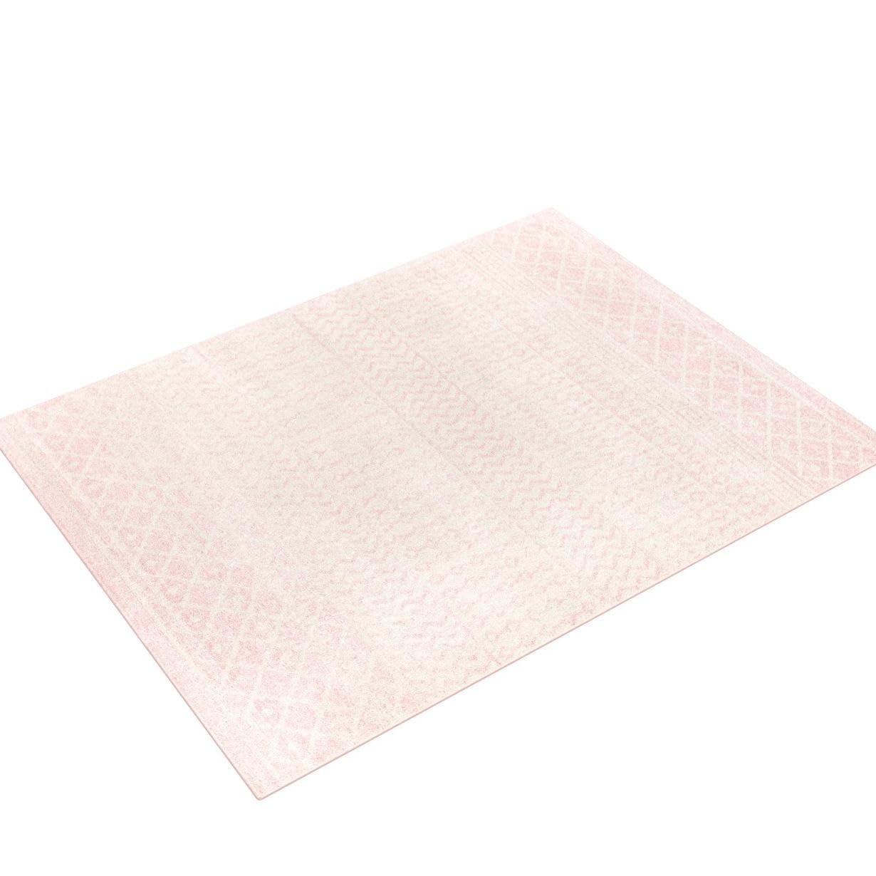 Livabliss Chester Boho Moroccan Area Rug,2' X 3',Blush/Light Gray