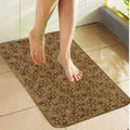 Kuber Industries 2 Pcs PVC Anti Skid Round Check Bath Mat for Wash Room with Foot Scrubber | Rectangle PVC Bathtub/Shower Mat Dr