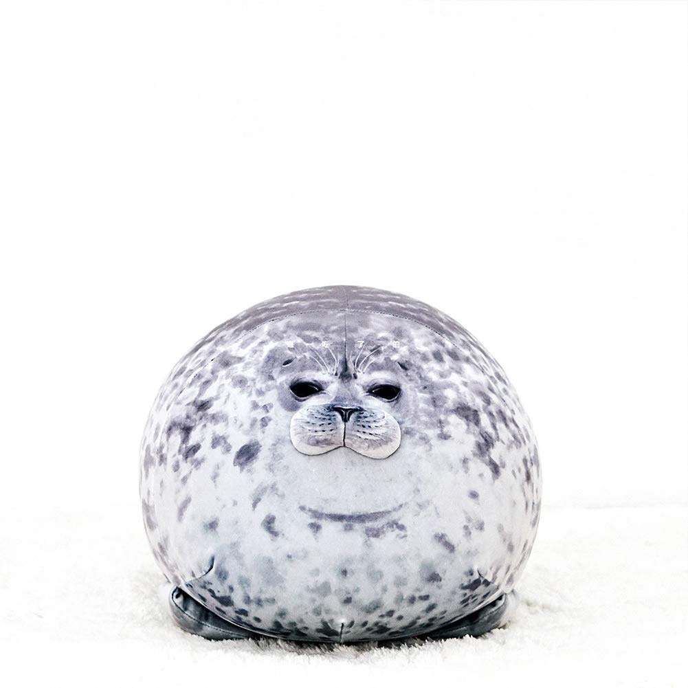 Etaoline Chubby Blob Seal Pillow Cute Seal Plush Toy Cotton Stuffed Animals (X-Large)