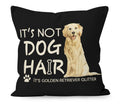 Liosei Funny Dog Quote Its Not Dog Hair Its Golden Retriever Glitter Watercolor Cotton Linen Throw Pillow Cover, Golden Retrieve