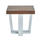 Steve Silver Laredo Chestnut Wood and Chrome 3-Piece Occasional Set