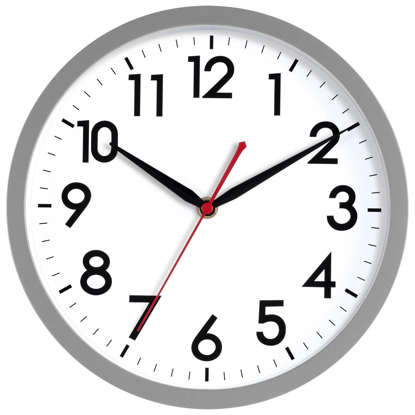 AKCISOT Wall Clock 10 Inch Silent Non-Ticking Modern Clocks Battery Operated - Analog Classic for Office, Home, Bathroom, Kitche