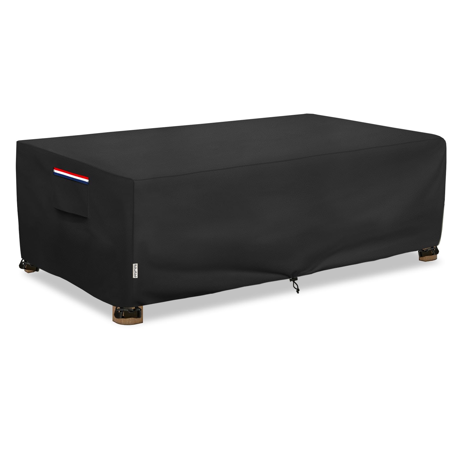SoloToo Outdoor Coffee Table Cover Waterproof, Patio Rectangular Side Table Covers, 48W x 28D x 16H Inches Outdoor Tables Cover 