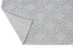 HomeRoots Grey PET Yarn 8’ x 11’ Gray Diamond Lattice Modern Area Rug