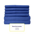 Twin Size Bed Sheets - 4 Piece 1500 Supreme Collection Fine Brushed Microfiber Deep Pocket Twin Sheet Set Bedding - 1 Extra Pillow Cases, Great Value, Twin, Royal Blue