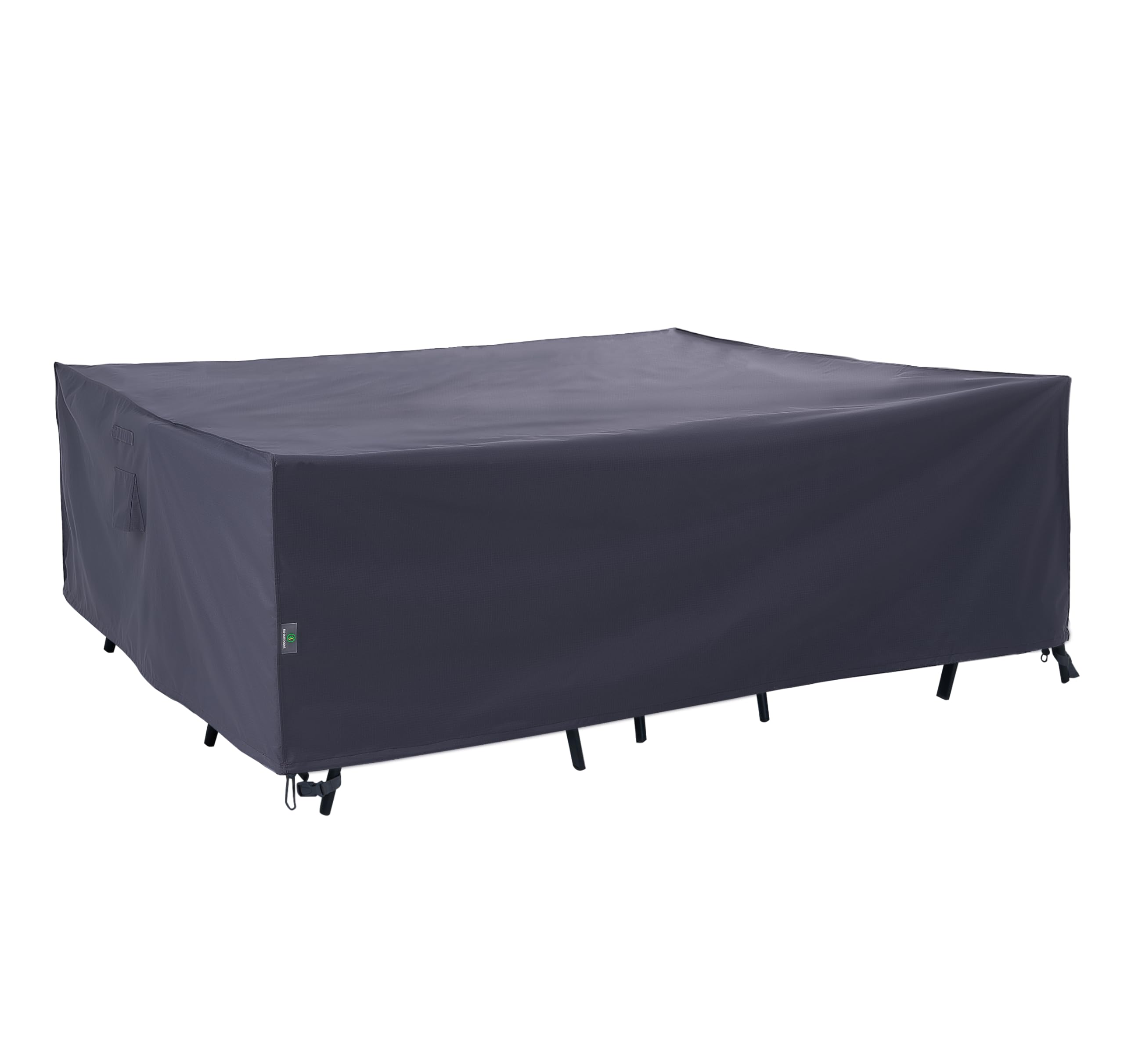 F&J Outdoors Patio Furniture Covers Waterproof Anti-UV Rip-stop Fabric Large Outdoor Furniture Cover, Grey, 108Wx82Dx27.5H