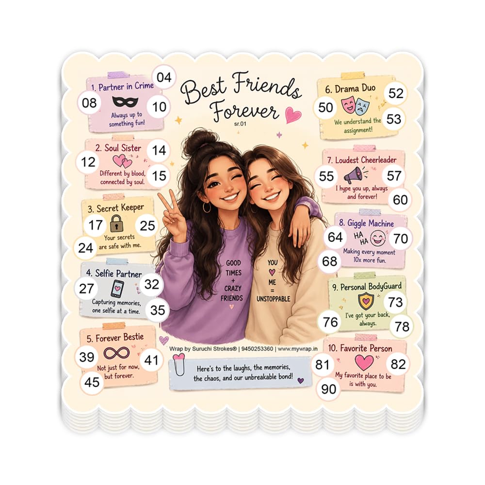 Friendship Tambola Tickets | Best Friend Forever Theme Party Game