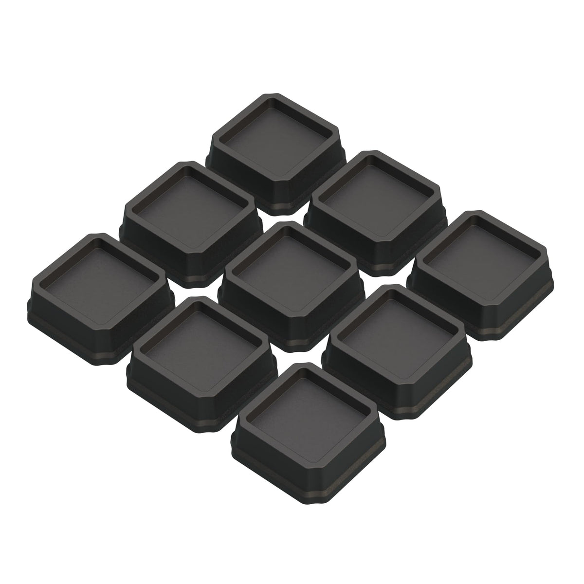 Whynonap Bed Risers 4 Inch Set Of 9, Heavy Duty Bed Elevators Risers For Bed Frame 9 Pack Lifts Up 3000 Lbs Sofa Table Furniture