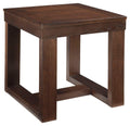 Benjara Wooden End Table With Sled Style Base, Brown