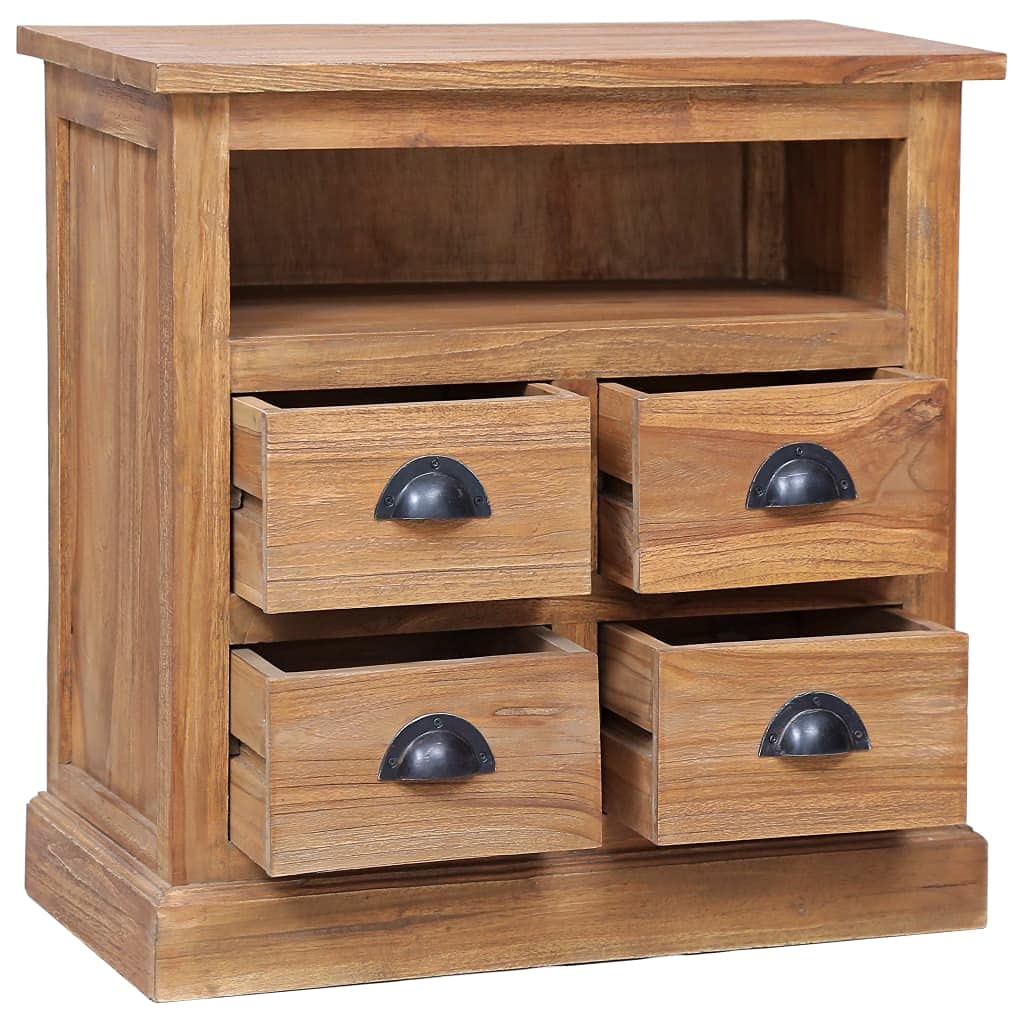 vidaXL Sideboard Side Coffee Bar Cabinet with Open Compartment Sideboard Buffet Cabinet with Storage for Living Room Dining Room Solid Wood Teak