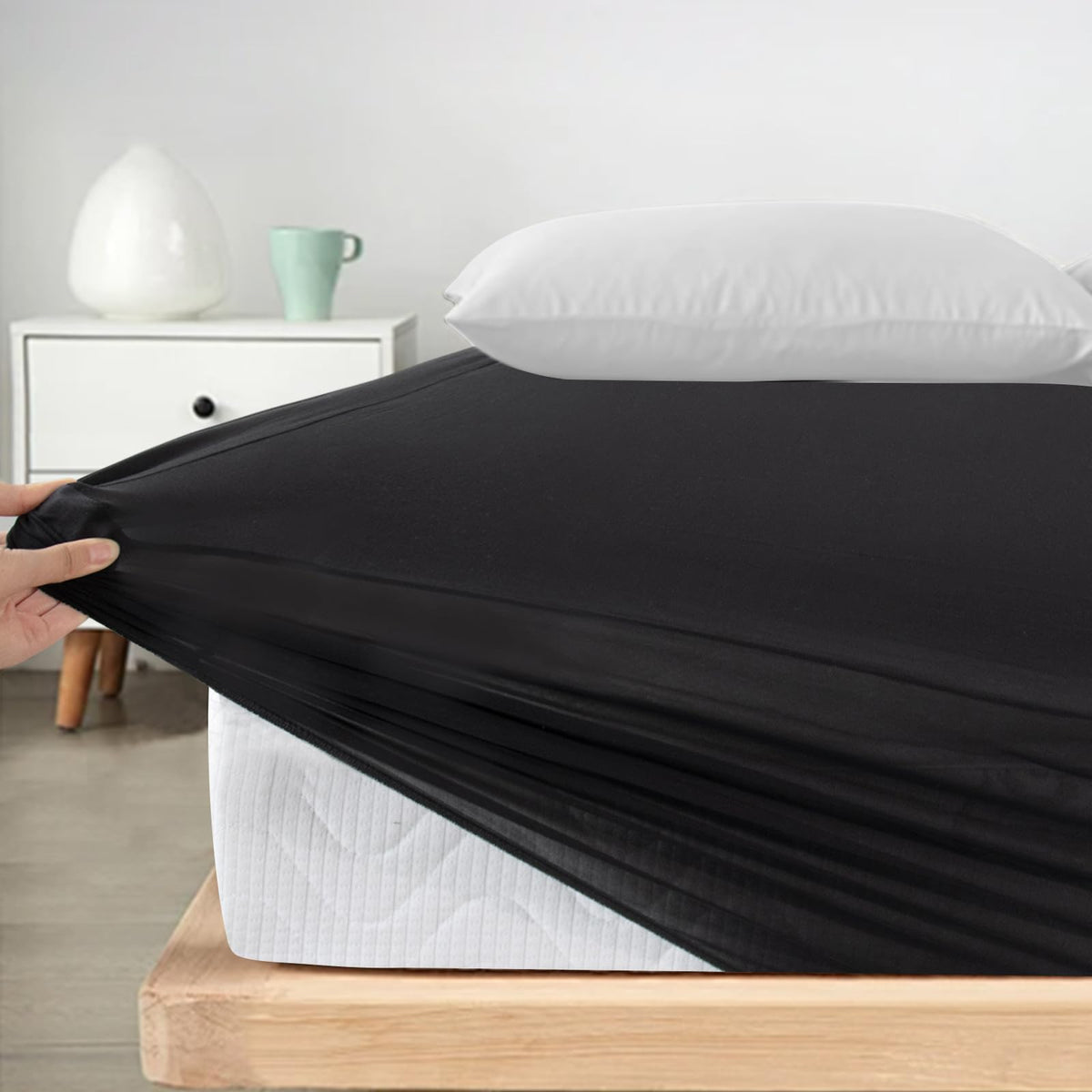 Twin Fitted Sheet Only, Super Soft & Cozy Twin Size Bed Sheets For Boys Kids With Deep Pocket To 14 Inch, Cooling Jersey Mattres