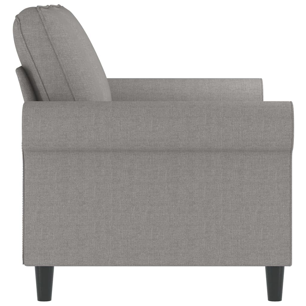 vidaXL Light Gray 2-Seater Sofa - Modern Style with Durable Fabric, Sturdy Metal and Plywood Frame, Comfortable Seats, & Easy Assembly