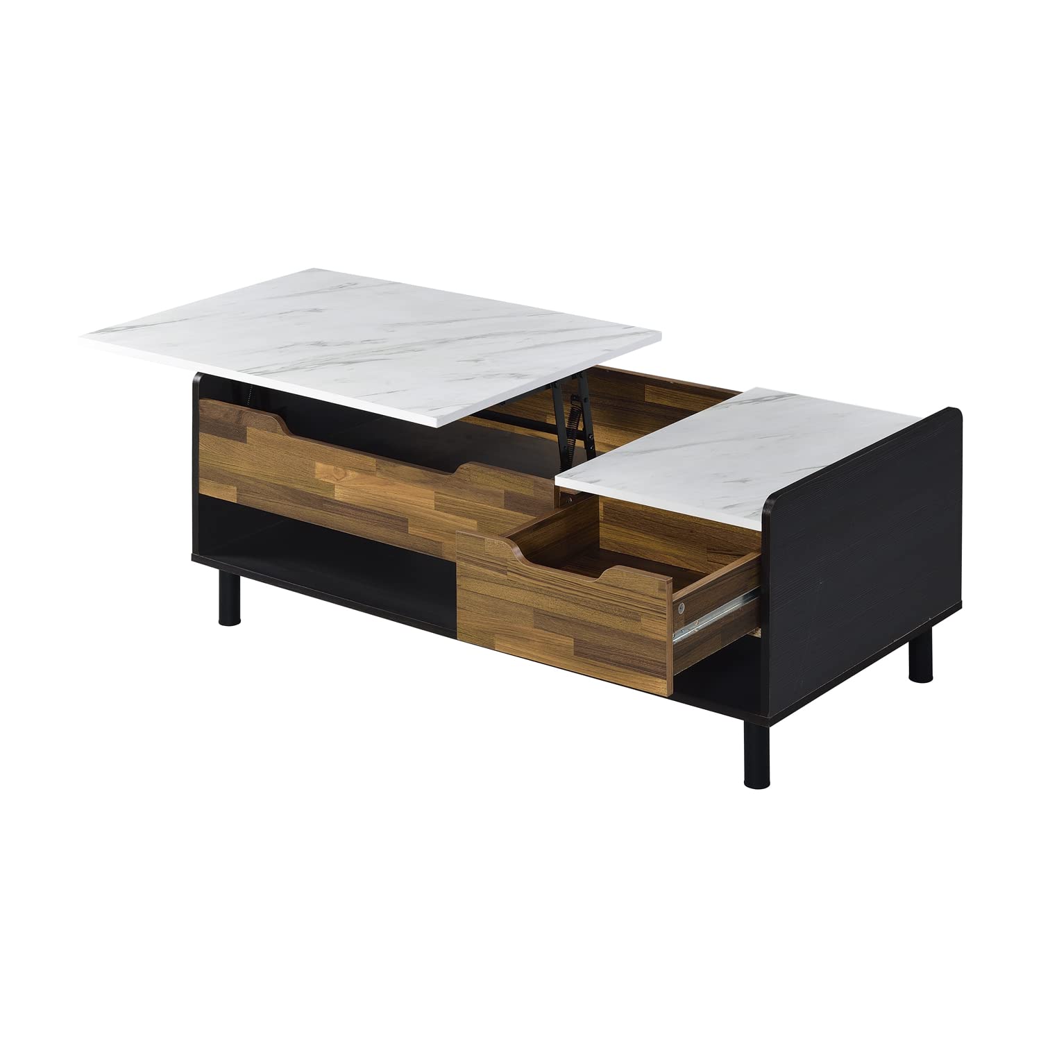 ACME Furniture Lift White Marble Top Coffee Table - Thumbnail 3