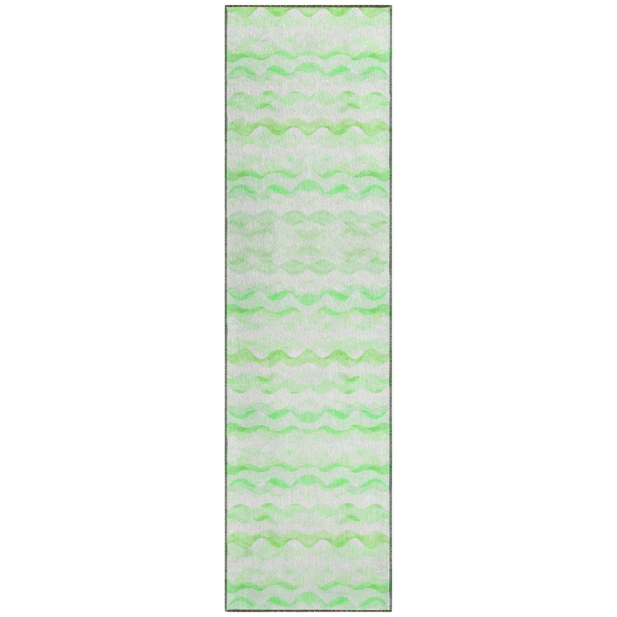 Seabreeze Sz16 Green Coastal Rug Runner 2' 3&quot; X 7 ' 6&quot;