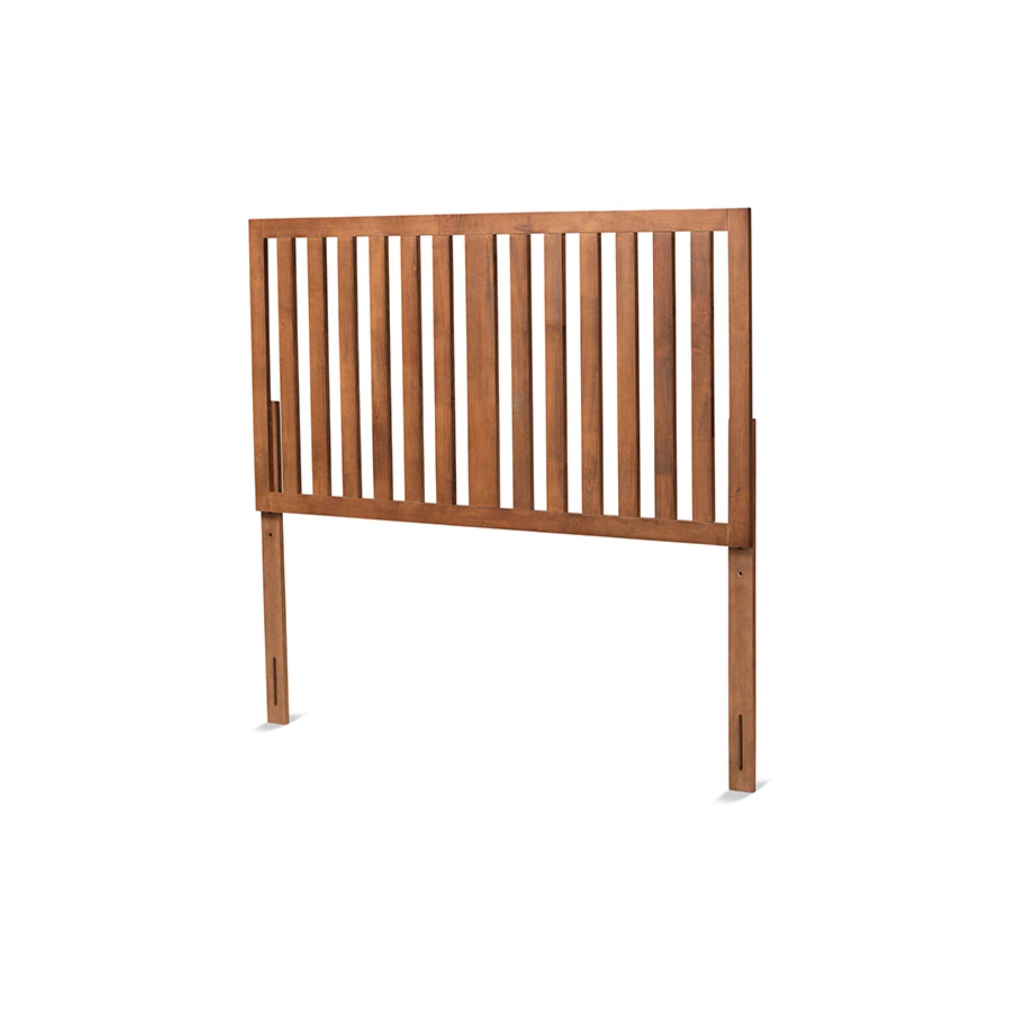 Baxton Studio Oren Modern and Transitional Ash Walnut Finished Wood Queen Size Headboard