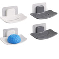 4 Pcs SelfAdhesive Soap Holder for Bathroom Wall Mounted NoDrill Soap Stand with Water Drainage | Strong Sticker Plastic Soap