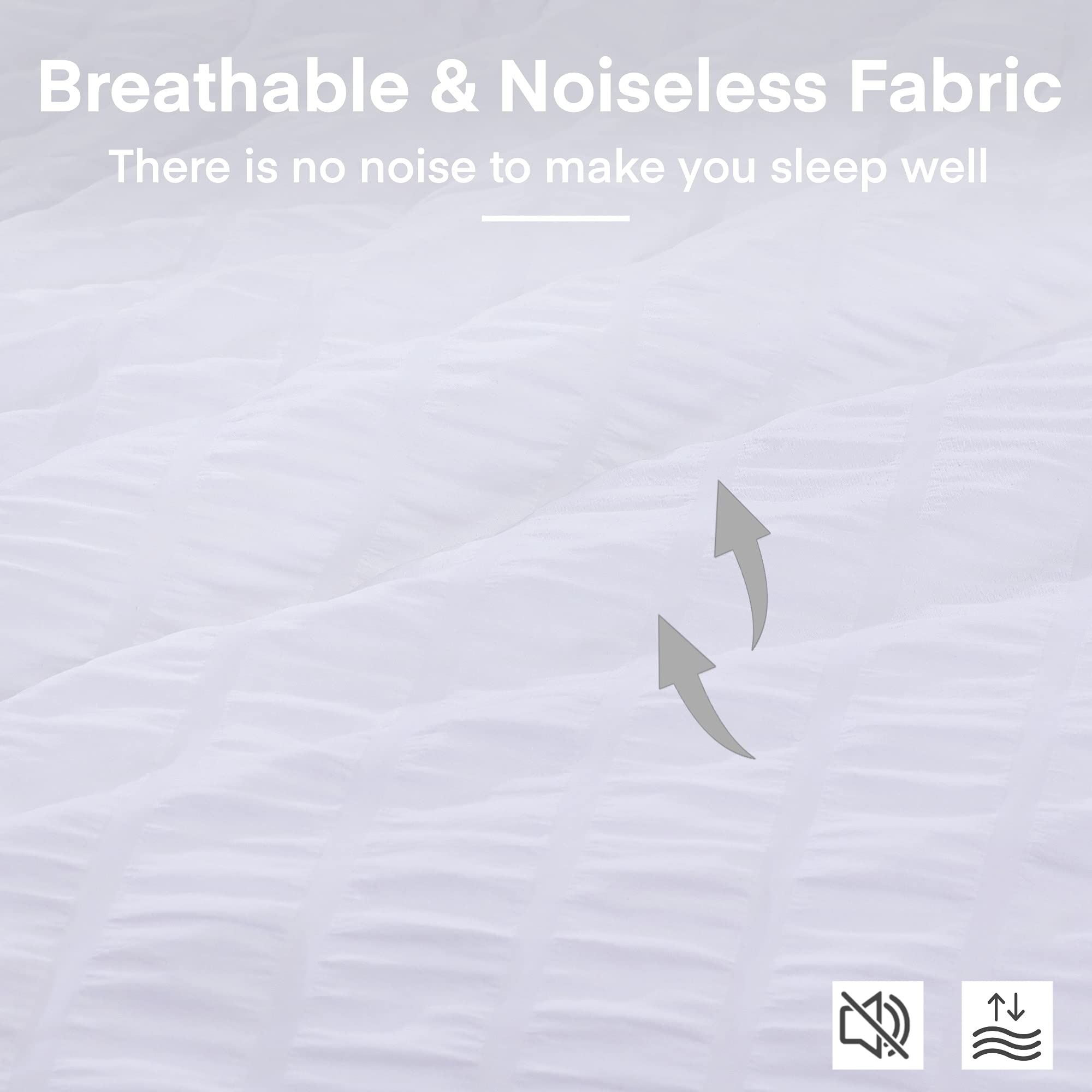 Avelom Seersucker Comforter Set - Full Size, 80X90 Inches, White, 3 Pieces, Unisex