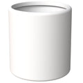 Tundra Series Poly Stone cylindrical Shape Planter in White 28 Dia, 30 High