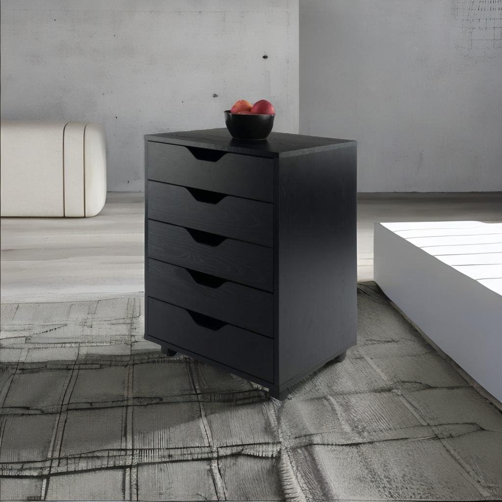 Ergode Wood Halifax 5-Drawer Cabinet - Versatile Storage Solution, Sleek Design