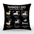 Udinaz Duck Pillow Covers 18X18,Things I Do In My Spare Time Duck Decor For Bedroom Living Room Home,Duck Gifts For Duck Lovers