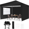 Tooluck 10X10 Pop Up Canopy Tent With 3 Sidewalls Waterproof Outdoor Party Tent Canopy Tents For Parties Camping Commercial Even