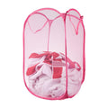 Kuber Industries Nylon Mesh Laundry Basket|Foldable Laundry Bag|Netted Lightweight Laundry Organizer|Reinforced Handle With Stur