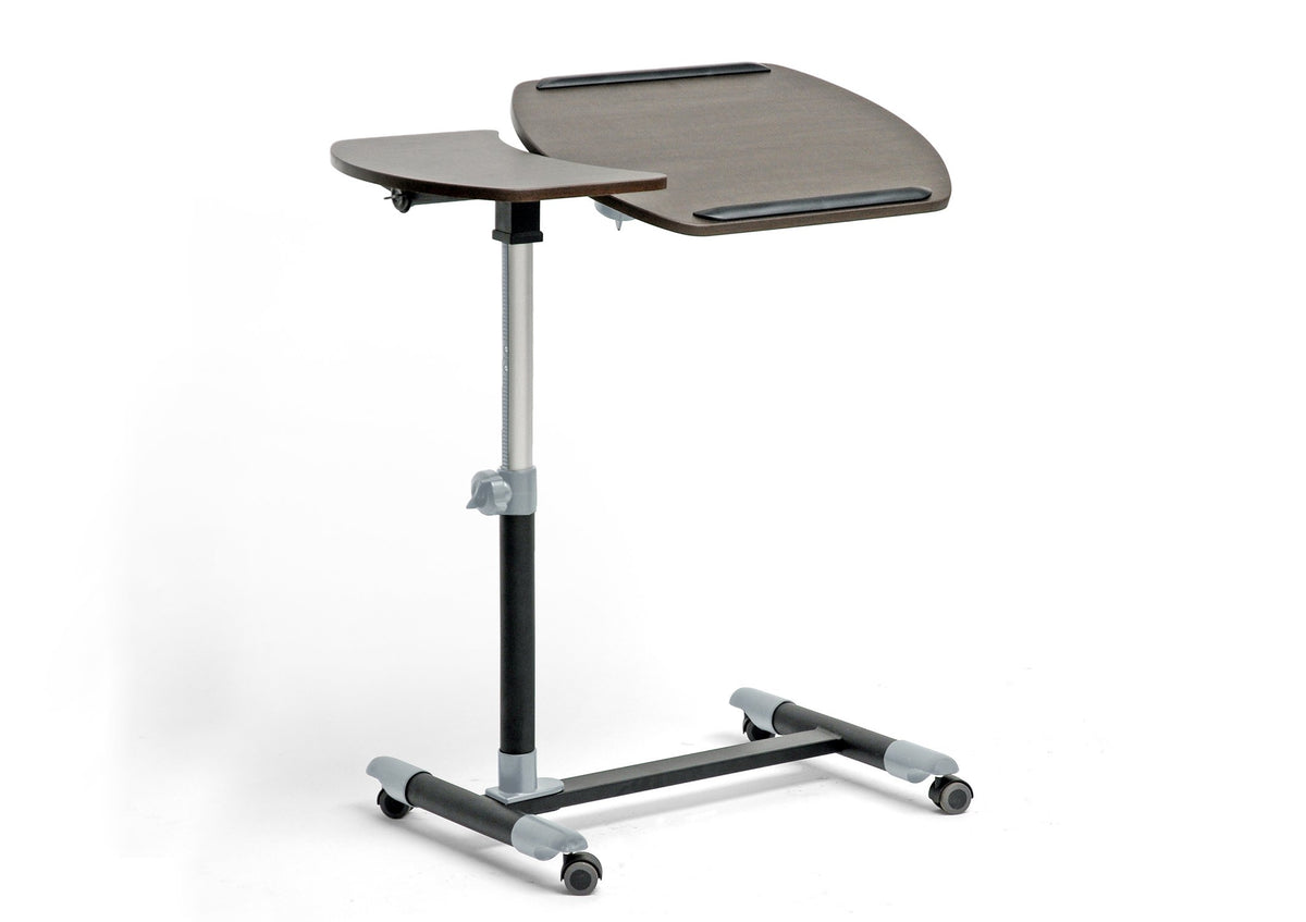 Baxton Studio Wheeled Laptop Tray Table With Tilt Control, Olsen Brown