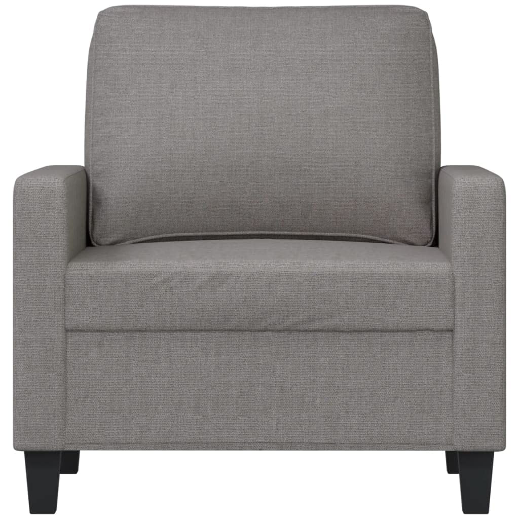 vidaXL Light Gray Sofa Chair - Comfortable Fabric Lounge Seating with Breathable Upholstery, Sturdy Metal and Plywood Frame, Modern Design for Living Room and Office